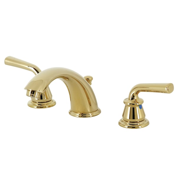 Widespread Bathroom Faucet with PopUp Drain, Polished Brass